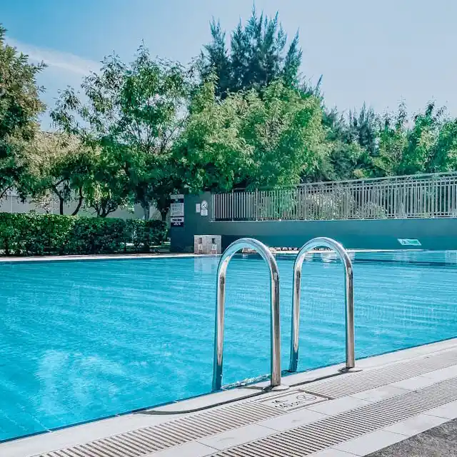 Crystal clear luxury swimming pool