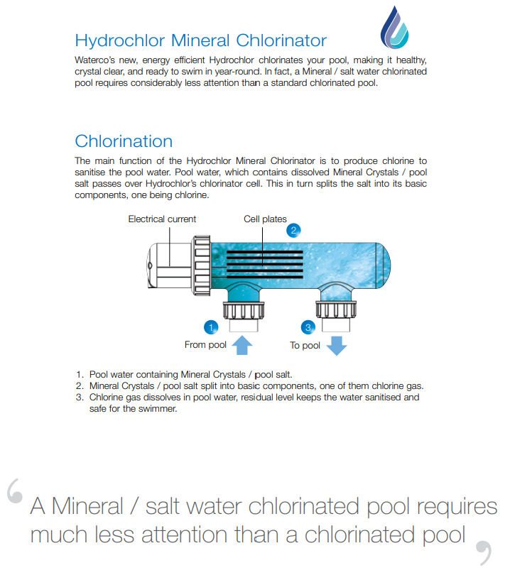 Waterco Salt & Mineral Chlorinator Hydrochlor MK3  — Pool Systems for swimming pools - image 2