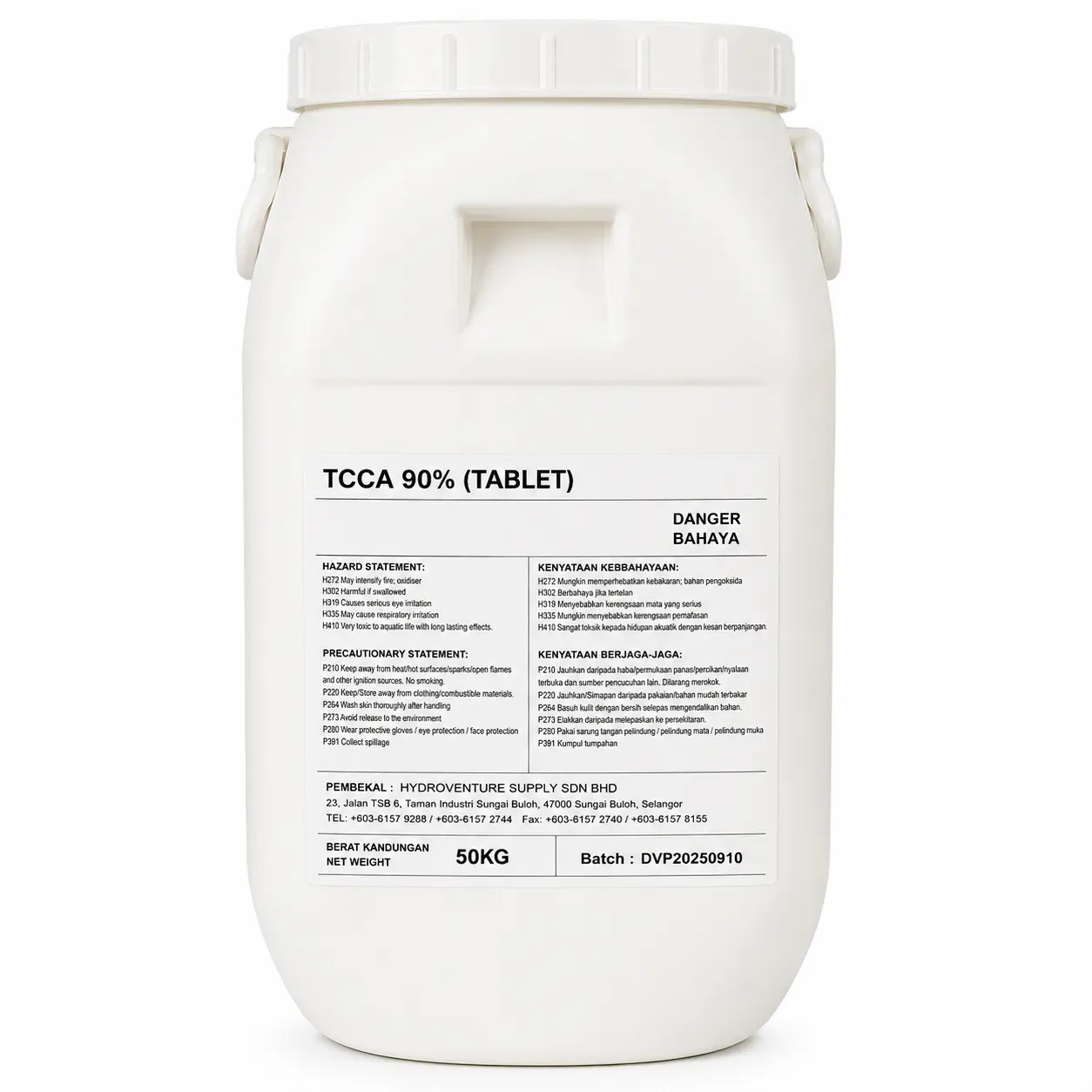 HVS Chlorine TCCA 90% Tablet for Swimming Pool