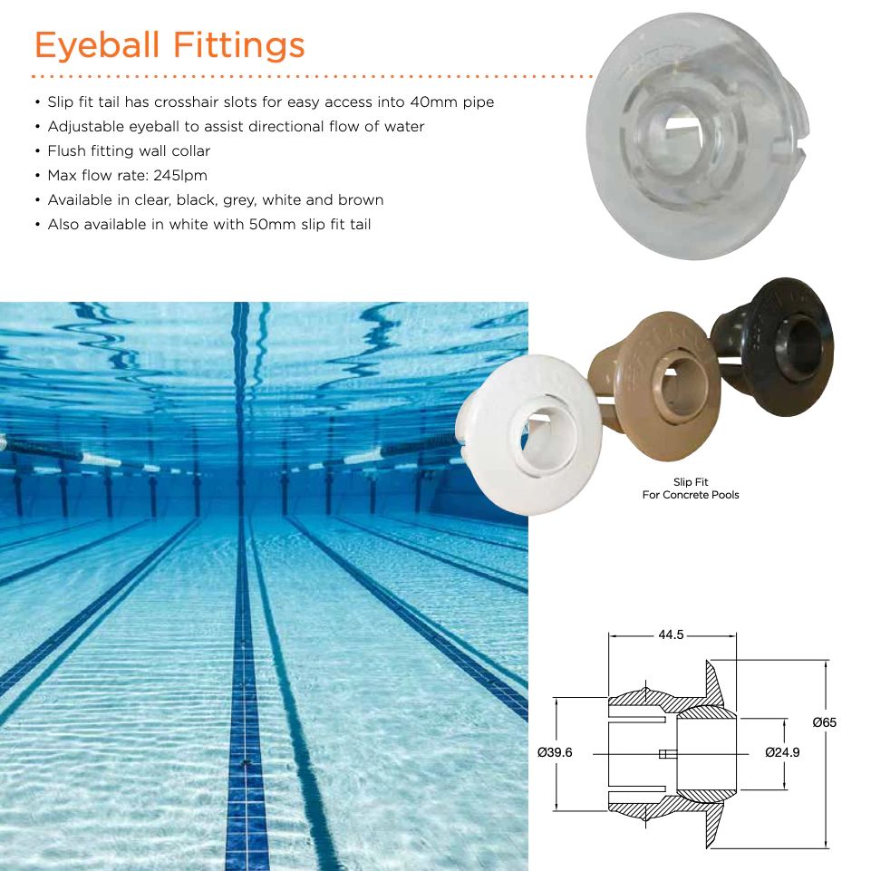 Waterco Adjustable Eyeball Inlet  — Pool Care Kits for swimming pools - image 2