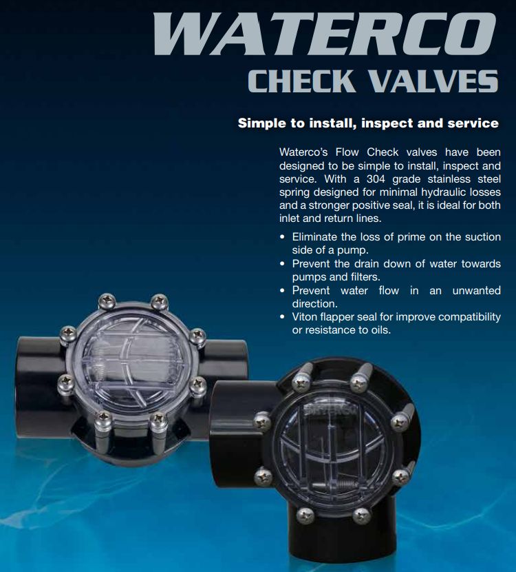 Waterco Flow Check Valves — Pool Care Kits for swimming pools - image 3