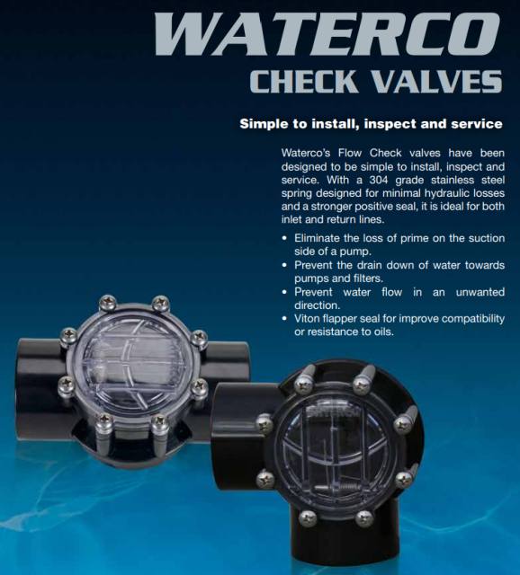 Waterco Flow Check Valves — Pool Care Kits for swimming pools - image 3