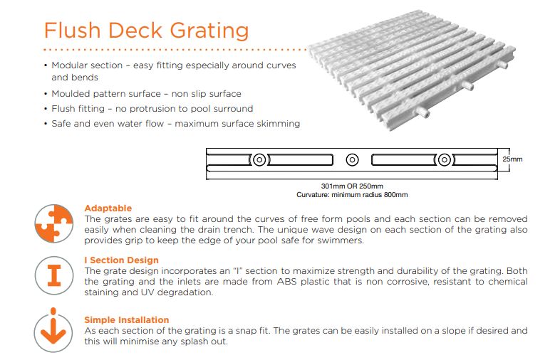 Waterco Flush Deck Grating — Pool Care Kits for swimming pools - image 2