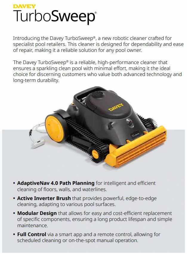 Davey TurboSweep Cordless Robotic Pool Cleaner — Pool Systems for swimming pools - image 3
