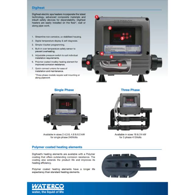 Waterco Digiheat Electric Water Heater For Swimming Pools & Spa Heatpump — Pool Systems for swimming pools - image 4