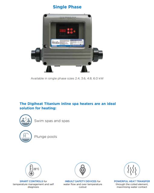 Waterco Digiheat Electric Water Heater For Swimming Pools & Spa Heatpump — Pool Systems for swimming pools - image 2