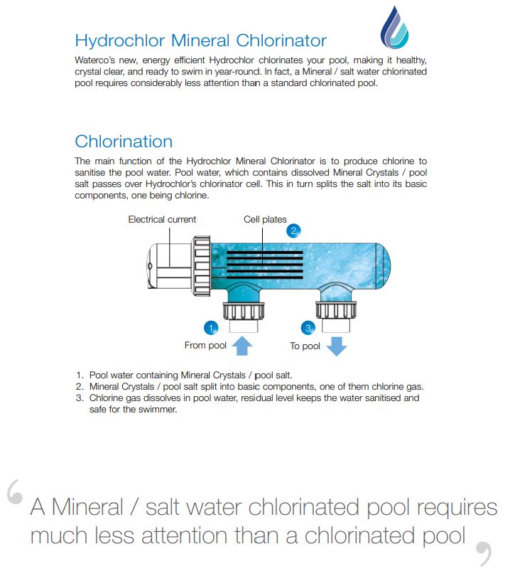 Waterco Salt & Mineral Chlorinator Hydrochlor MK3  — Pool Systems for swimming pools - image 2