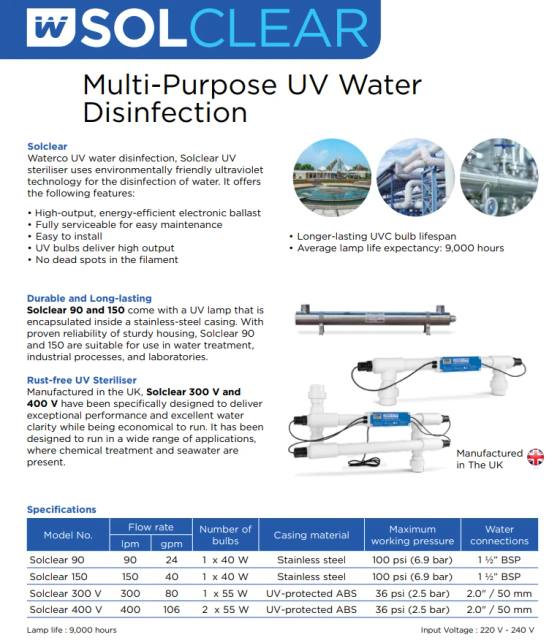 Waterco Solclear UV Steriliser – UV Water Disinfection System — Pool Systems for swimming pools - image 4