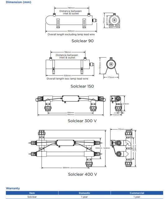 Waterco Solclear UV Steriliser – UV Water Disinfection System — Pool Systems for swimming pools - image 5