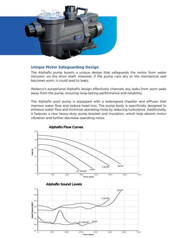 Waterco Alphaflo Pool Pump — Pumps for swimming pools - image 2
