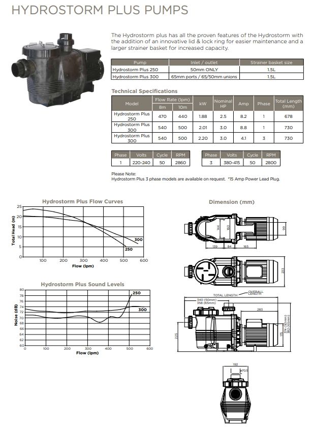 Waterco Hydrostorm Plus Swimming Pool Pumps — Pumps for swimming pools - image 2