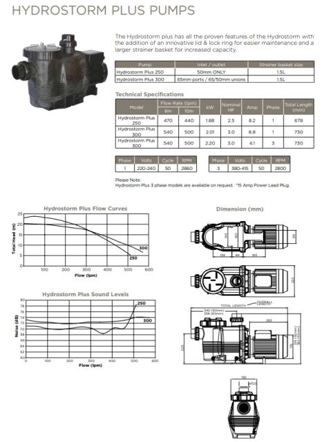 Waterco Hydrostorm Plus Swimming Pool Pumps — Pumps for swimming pools - image 2