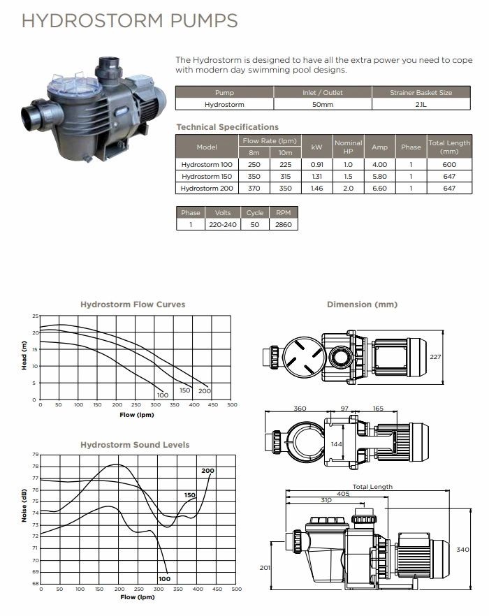 Waterco Hydrostorm Swimming Pool Pumps — Pumps for swimming pools - image 2