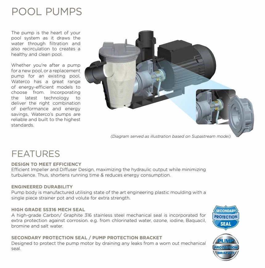 Waterco Supastream Swimming Pool Pumps — Pumps for swimming pools - image 3