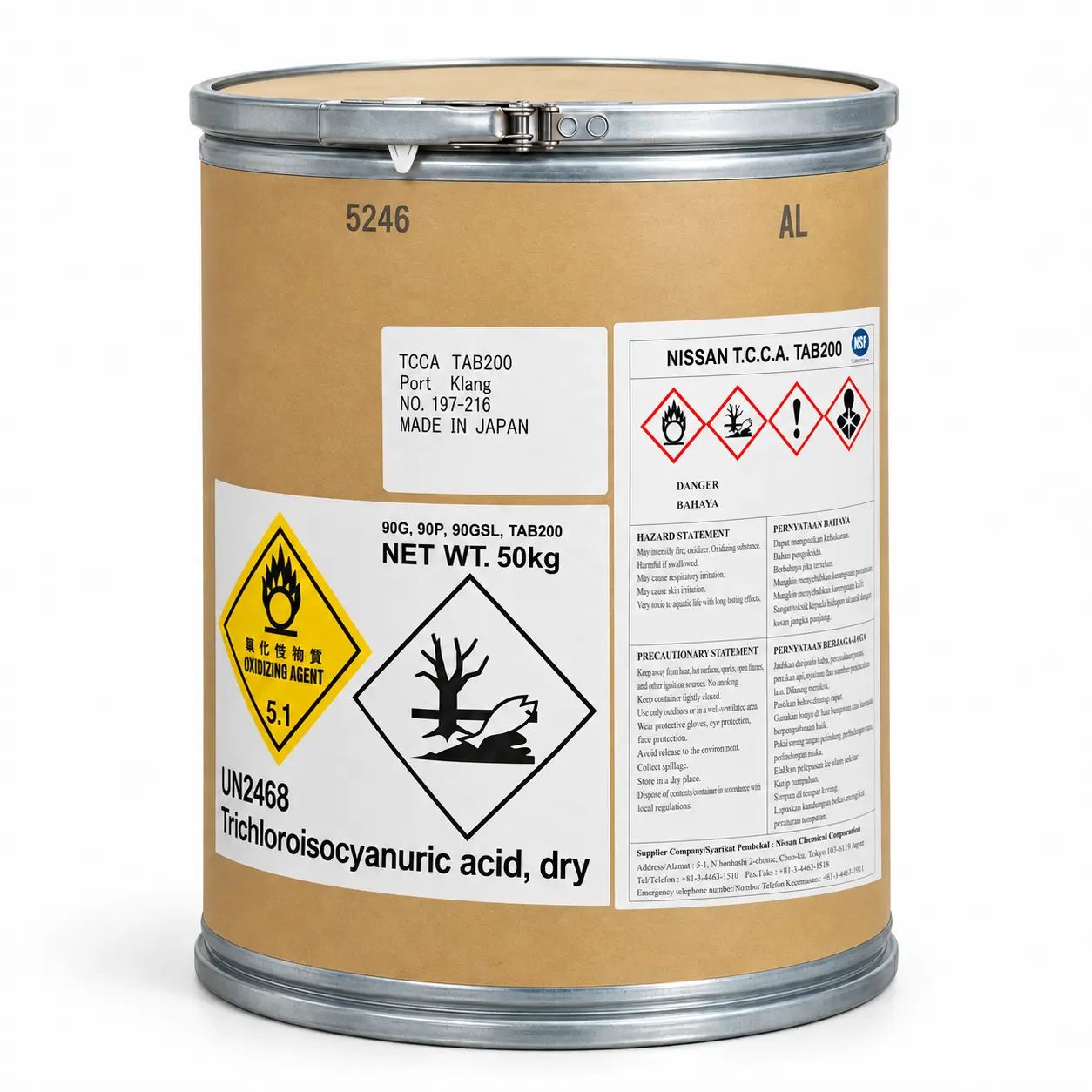 NISSAN TCCA 90% Chlorine Tablets (Japan) – Trichloroisocyanuric Acid