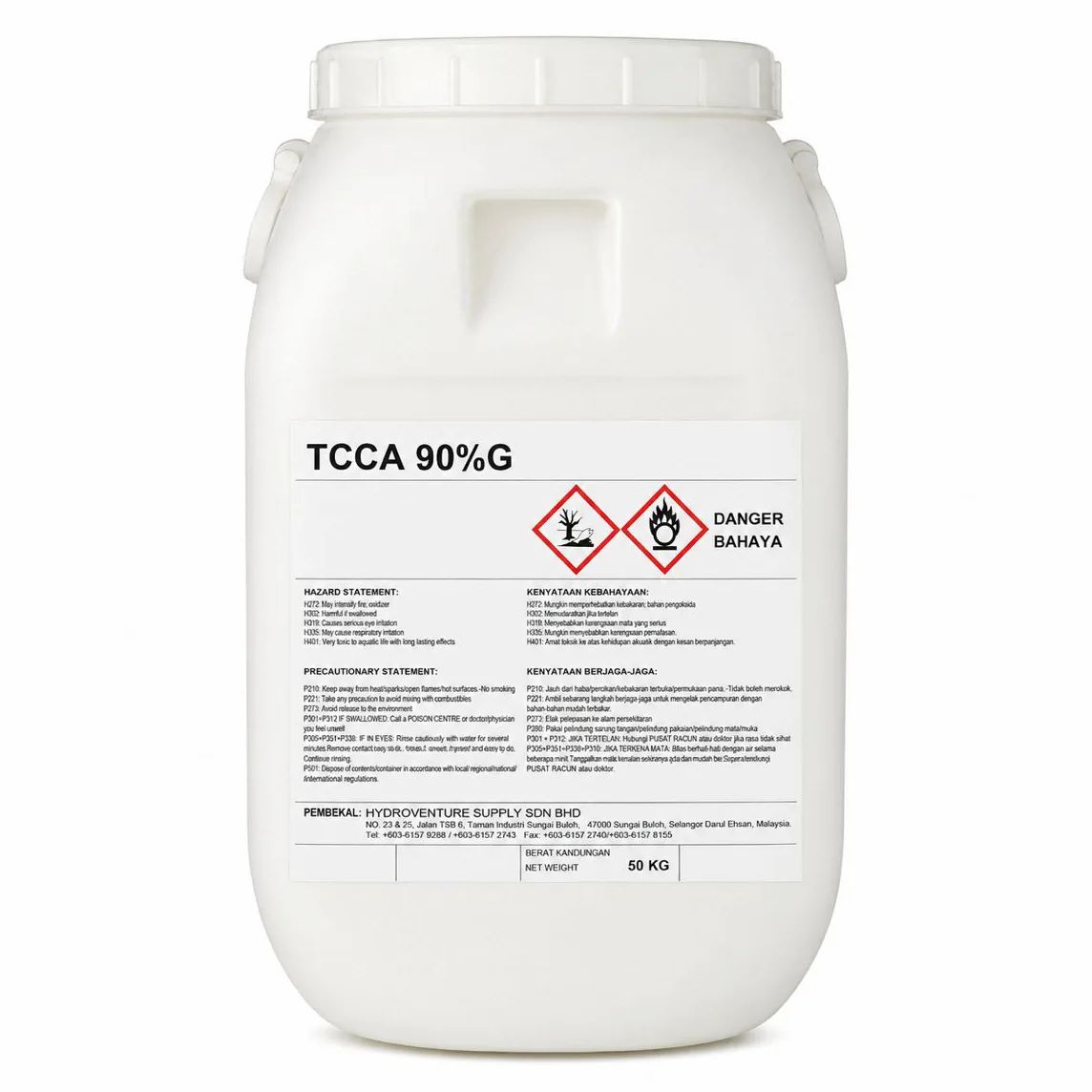 HVS TCCA 90% Chlorine Powder / Granules (China) for Swimming Pool